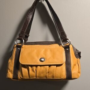 Sophia Visconti Yellow and Brown Shoulder Bag